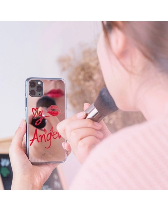 Husa Protectie Kingxbar Angel cu Oglinda si Cristale Originale Swarovski Pentru iPhone 11 Pro Max, Transparenta