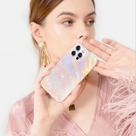 Husa Protectie Kingxbar Shell Lux SI Eleganta Iphone 13 Pro Perla Roz Husa Protectie Kingxbar Shell Lux SI Eleganta Iphone 13 Pro Perla Roz
