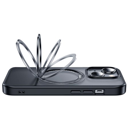 Husa Hoco AS1 cu inel rotativ pentru Iphone 15 PLUS, Compatibila MagSafe, negru Husa Hoco AS1 cu inel rotativ pentru Iphone 15 PLUS, Compatibila MagSafe, negru