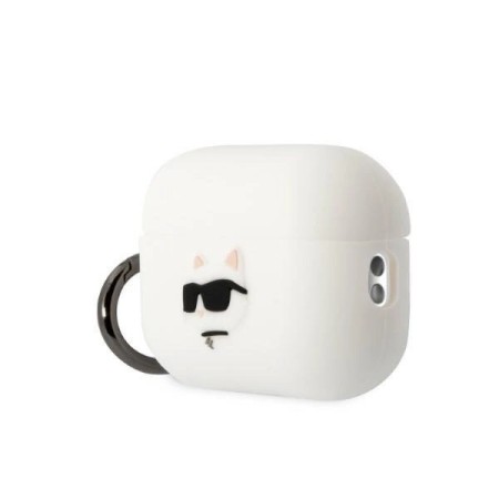 Husa originala Karl Lagerfeld pentru Airpods Pro 2, pisica, alba Husa originala Karl Lagerfeld pentru Airpods Pro 2, pisica, alba