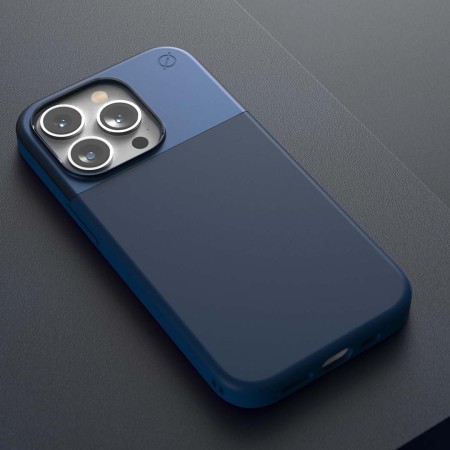 Husa Atom Studios Iphone 13 Pro Stil/Sustenabil/Protectie - Albastru Husa Atom Studios Iphone 13 Pro Stil/Sustenabil/Protectie - Albastru