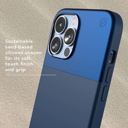Husa Atom Studios Iphone 13 Pro Max Stil/Sustenabil/Protectie - Albastru Husa Atom Studios Iphone 13 Pro Max Stil/Sustenabil/Protectie - Albastru