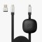 Cablu Atom Studios USB C-Lightning  Incarcare Rapida Turbo 1.8m - Negru Cablu Atom Studios USB C-Lightning  Incarcare Rapida Turbo 1.8m - Negru