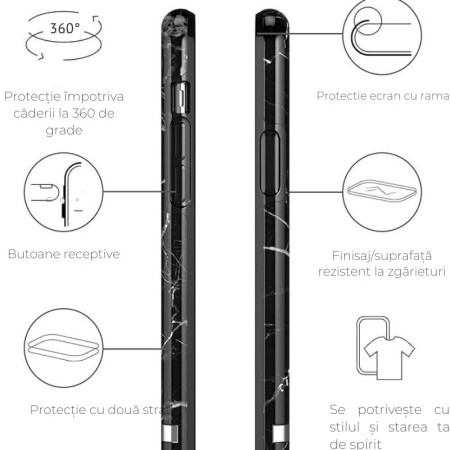 Husa Originala Richmond & Finch Pentru Iphone 13 Pro Max -Black Marble Husa Originala Richmond & Finch Pentru Iphone 13 Pro Max -Black Marble