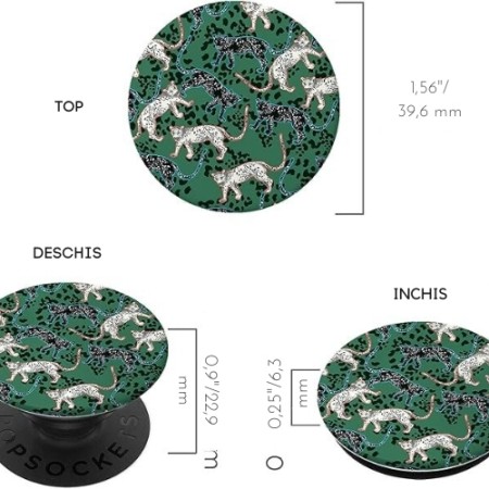 Popsocket Richmond & Finch -Green Leopard Popsocket Richmond & Finch -Green Leopard