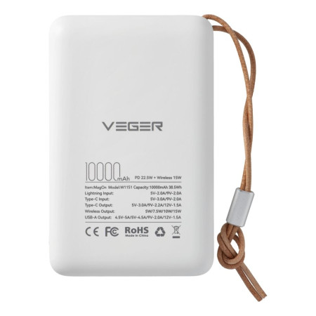 Acumulator Extern Veger MagOn 10.000 mAh – Power Bank cu Încărcare Wireless Acumulator Extern Veger MagOn 10.000 mAh – Power Bank cu Încărcare Wireless