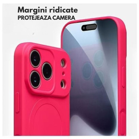 Husă Silicon Premium MagSafe pentru Iphone 17 Pro – Roșu  Husă Silicon Premium MagSafe pentru Iphone 17 Pro – Roșu