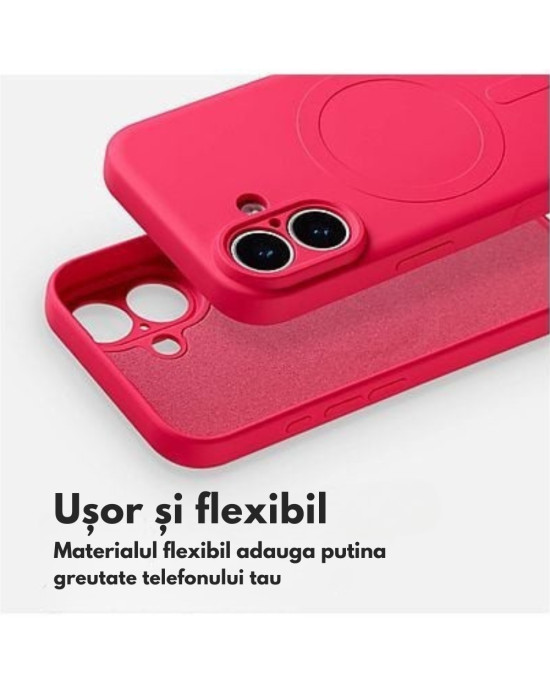 Husă Silicon MagSafe pentru iPhone 17 – Roșu Husă Silicon MagSafe compatibilă pentru iPhone 17 Roșu