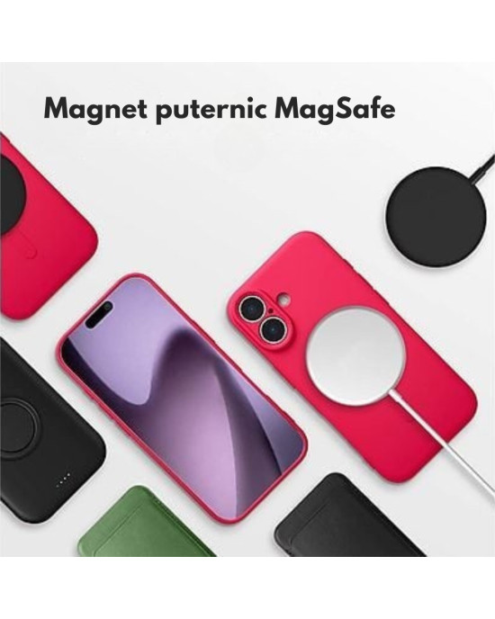 Husă Silicon MagSafe pentru iPhone 17 – Roșu Husă Silicon MagSafe compatibilă pentru iPhone 17 Roșu