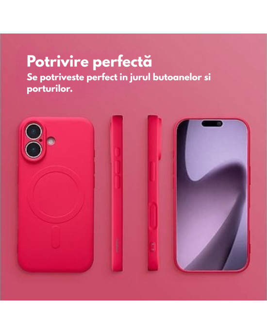 Husă Silicon MagSafe pentru iPhone 17 – Roșu Husă Silicon MagSafe compatibilă pentru iPhone 17 Roșu