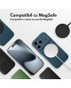 Husă Silicon Premium Catifelat MagSafe Iphone 17 Pro Max -Albastru Husă silicon albastră compatibilă MagSafe pentru iPhone 17 Pro Max