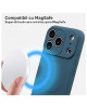 Husă Silicon Premium Catifelat MagSafe Iphone 17 Pro Max -Albastru Husă silicon albastră compatibilă MagSafe pentru iPhone 17 Pro Max