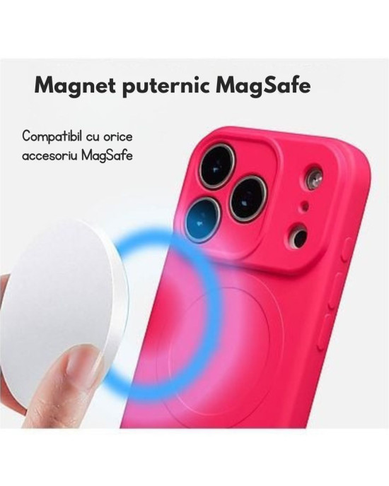 Husă Silicon MagSafe pentru iPhone 17 Pro Max – Roșu Premium Husă Silicon MagSafe pentru iPhone 17 Pro Max – Roșu Premium