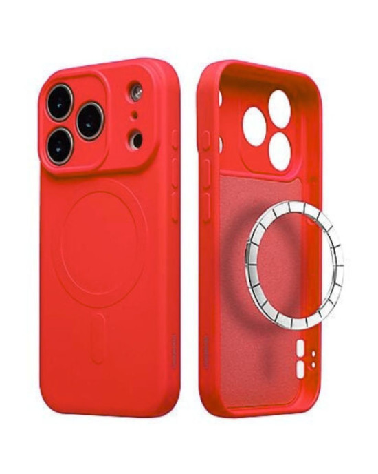 Husă Silicon MagSafe pentru iPhone 17 Pro Max – Roșu Premium Husă Silicon MagSafe pentru iPhone 17 Pro Max – Roșu Premium