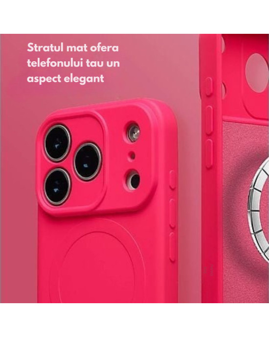 Husă Silicon MagSafe pentru iPhone 17 Pro Max – Roșu Premium Husă Silicon MagSafe pentru iPhone 17 Pro Max – Roșu Premium