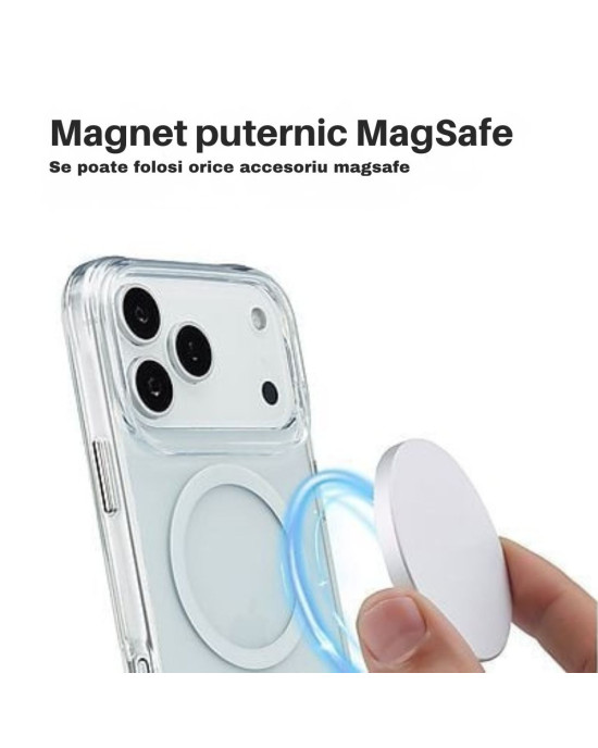 Husă Transparentă MagSafe iPhone 17 Pro Max – Clear Mag Cover Husă transparentă MagSafe pentru iPhone 17 Pro Max