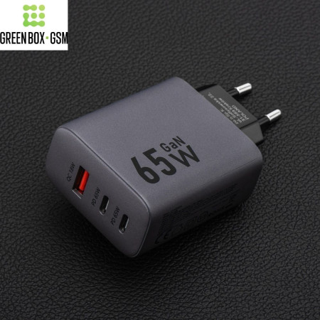 Încărcător rapid GaN 65W Forcell F-Energy — 2 x USB-C + USB-A 