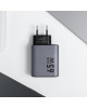 Încărcător GaN 65W Forcell F-Energy cu 3 porturi USB-C și USB-A