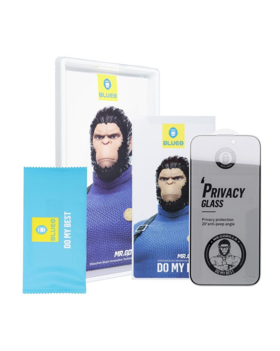 Folie Sticla Privata 5D Blueo Mr. Monkey Iphone 17 Pro Max- Negru Folie Sticla Privata 5D Blueo Mr. Monkey Iphone 17 Pro Max- Negru