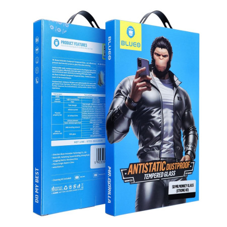 Folie Sticla 5D Blueo Mr. Monkey Antistatic Strong HD Samsung S25 Ultra