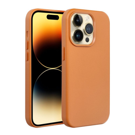 Husa Eleganta Leather Mag Cover Iphone 16 Pro - Portocalie Husa Eleganta Leather Mag Cover Iphone 16 Pro - Portocalie