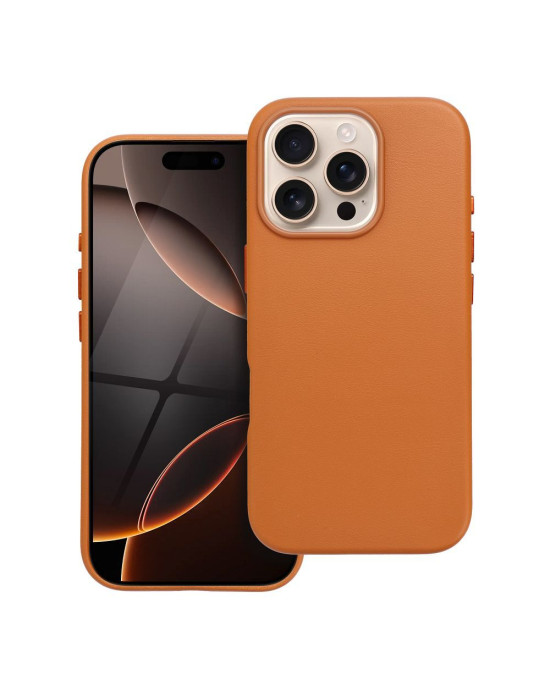 Husa Eleganta Leather Mag Cover Iphone 16 Pro Max- Portocalie