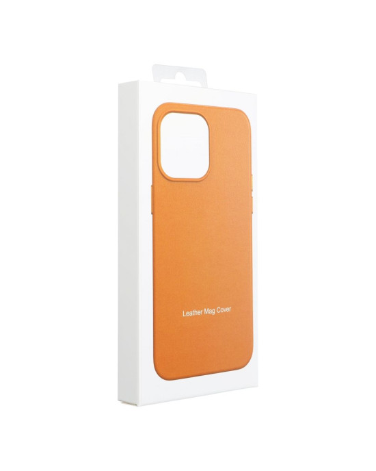 Husa Eleganta Leather Mag Cover Iphone 16 Pro Max- Portocalie