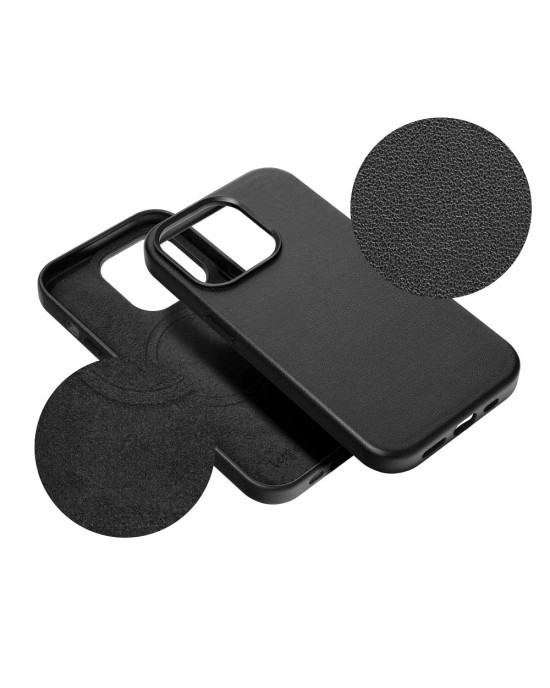 Husa Eleganta Leather Mag Cover Iphone 16 Pro Max-Negru