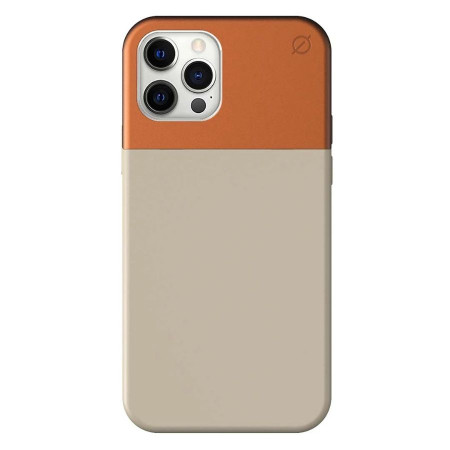 Husa Atom Studios Iphone 12 Stil/Sustenabil/Protectie, MagSafe - Bej cu Aluminu Husa Atom Studios Iphone 12 Stil/Sustenabil/Protectie, MagSafe - Bej cu Aluminu