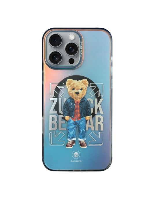 Husa Zuck Bear California Cool MAG cu design holografic camasa si compatibilitate MagSafe pentru iPhone, protectie premium si stil modern