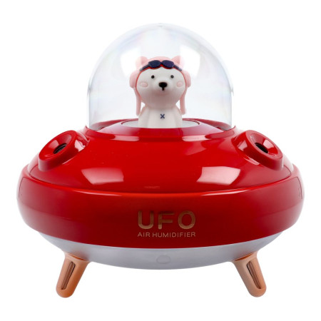 Umidificator Aromaterapie UFO cu Difuzor -Rosu