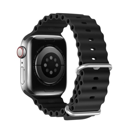 Curea Ceas DUX DUCIS Ocean Wave - Curea Sport din Silicon pentru Apple Watch 38/40/41mm - Negru Curea Ceas DUX DUCIS Ocean Wave - Curea Sport din Silicon pentru Apple Watch 38/40/41mm - Negru