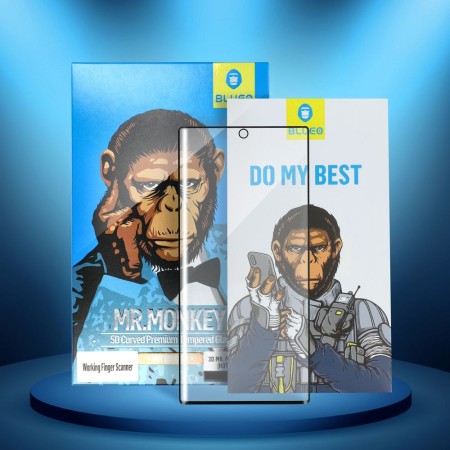 Folie Sticla 5D Mr. Monkey Samsung A53 5G - Negru (Strong Lite)