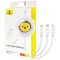 Cablu Retractabil USB catre Micro/Lightning/Type C 3 in 1 Leo 1,1m -Alb Cablu Retractabil USB catre Micro/Lightning/Type C 3 in 1 Leo 1,1m -Alb