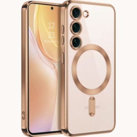 Husa Protectie Electro Mag Compatibila MagSafe pentru Samsung S24 Plus -Gold Husa Protectie Electro Mag Compatibila MagSafe pentru Samsung S24 Plus -Gold