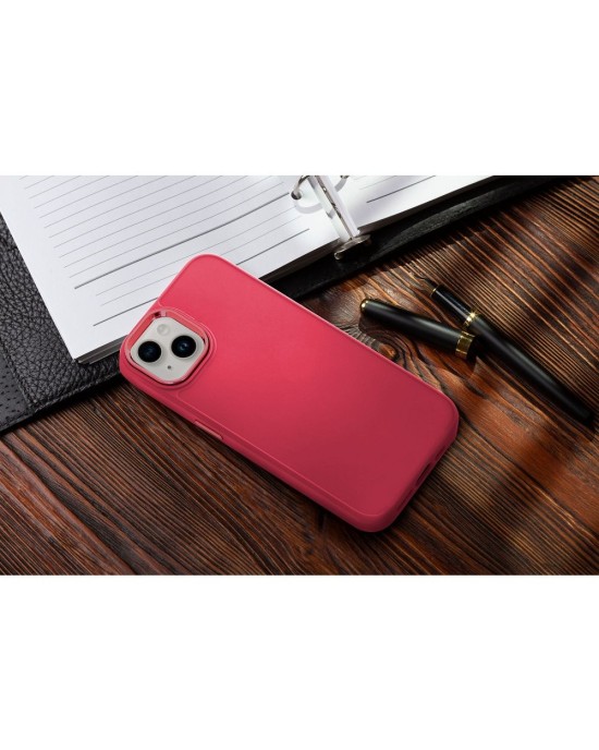 Husa Silicon Soft cu Rama Protectie Lentila Samsung S24 - Magenta