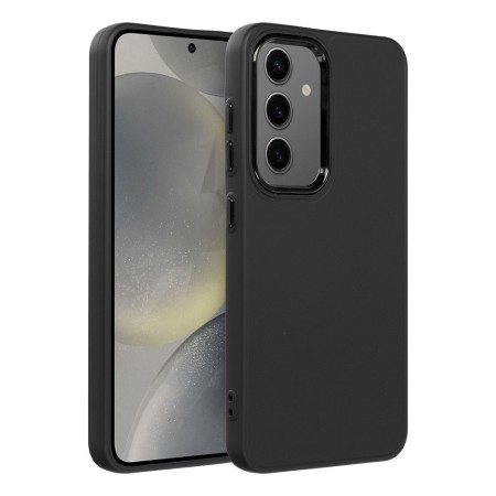 Husa Silicon Soft cu Rama Protectie Lentila Samsung S24 - Negru Husa Silicon Soft cu Rama Protectie Lentila Samsung S24 - Negru