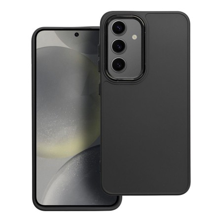 Husa Silicon Soft cu Rama Protectie Lentila Samsung S24 - Negru Husa Silicon Soft cu Rama Protectie Lentila Samsung S24 - Negru
