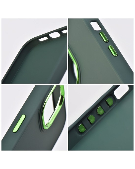 Husa Silicon Soft cu Rama Protectie Lentila Samsung S24 Plus- Verde