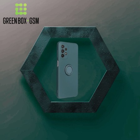 Husa Protectie cu Inel din Silicon pentru Samsung A34 - Verde Husa Protectie cu Inel din Silicon pentru Samsung A34 - Verde