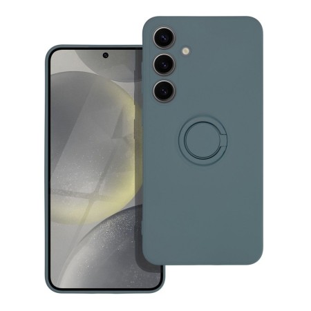 Husa Protectie cu Inel din Silicon pentru Samsung S24 Plus - Verde Husa Protectie cu Inel din Silicon pentru Samsung S24 Plus - Verde