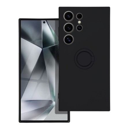 Husa Protectie cu Inel din Silicon pentru Samsung S24 Ultra- Negru Husa Protectie cu Inel din Silicon pentru Samsung S24 Ultra- Negru
