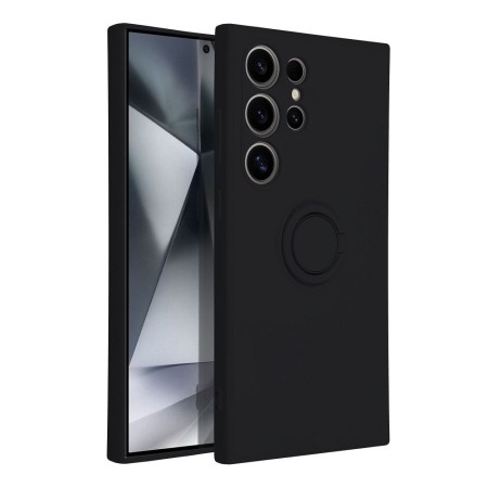 Husa Protectie cu Inel din Silicon pentru Samsung S24 Ultra- Negru Husa Protectie cu Inel din Silicon pentru Samsung S24 Ultra- Negru