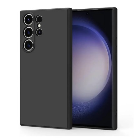 Husa Protectie Silicon Mat Samsung S23 Ultra -Negru Husa Protectie Silicon Mat Samsung S23 Ultra -Negru