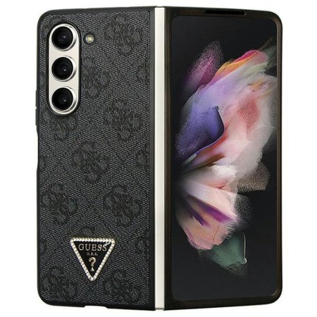 Husa GUESS originala plata pentru Samsung Fold 5 (4G Triangle Strass / negru)