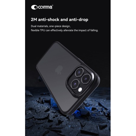 Husa Comma Joy Elegant Iphone 15 - Albastru Husa Comma Joy Elegant Iphone 15 - Albastru