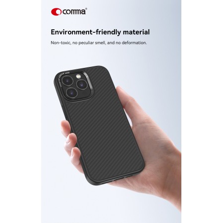 Husa Comma Kevlar MagSafe Iphone 15 Plus - Negru Husa Comma Kevlar MagSafe Iphone 15 Plus - Negru
