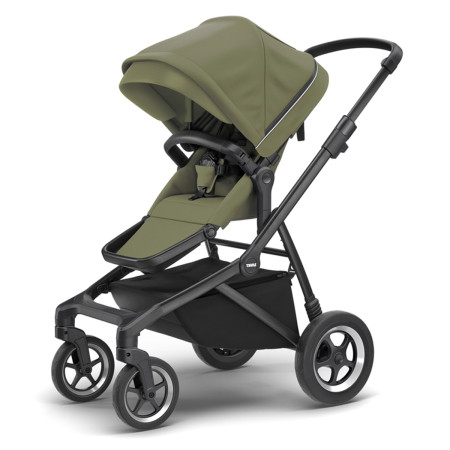 Carucior Thule SLEEK Cadru Negru si Copertina Soft Green (verde kaki) Carucior Thule SLEEK Cadru Negru si Copertina Soft Green (verde kaki)