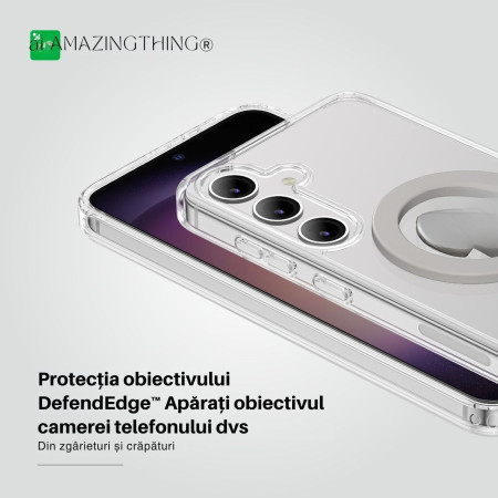 Husa Amazing Thing Magsafe Minimal cu Inel din Titan pentru Samsung S24  Husa Amazing Thing Magsafe Minimal cu Inel din Titan pentru Samsung S24