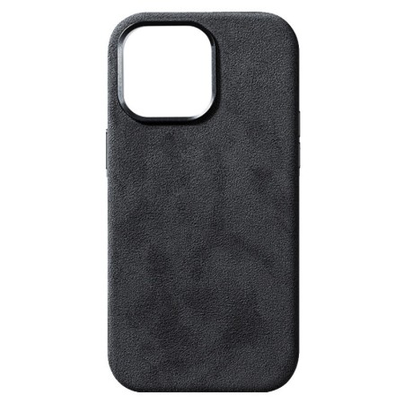Husa Clasica MagSafe Iphone 13 -Alcantara - Negru   Husa Clasica MagSafe Iphone 13 -Alcantara - Negru